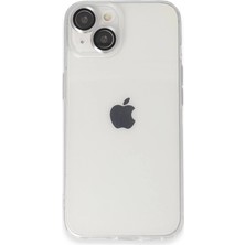 Eco Port iPhone 14 Uyumlu Kılıf Luko Lens Silikon - Gümüş