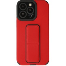 Eco Port iPhone 13 Pro Uyumlu Kılıf Mega Standlı Silikon - Kırmızı