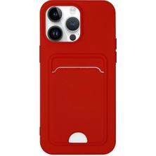 Eco Port iPhone 14 Pro Uyumlu Kılıf Kelvin Kartvizitli Silikon - Kırmızı