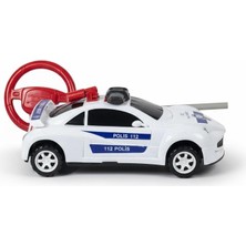 Megola Store Polis Arabası Oyuncak Direksiyonlu Itmeli Oyuncak Yürüme Destekli