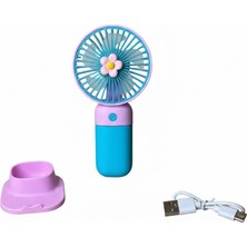 Megola Store Şarjlı Mini El Fanı USB Taşınabilir Masa Fanı Sessiz Soğutucu Vantilatör