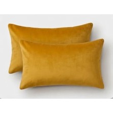 Ayzen Home 2li Kadıfe Kırlent Kılıfı Düz Renk 30X50 cm