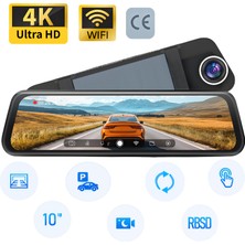 F3 Standart Çift 4K Araç Kamerası/wifi Bağlantısı/dokunma Işlemler/yıldız Haritası Görüntüsü/park Izleme/döngü Kaydı