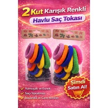 Epilons 6’lı 2 Paket Karışık Renkli Havlu Saç Tokası Yumuşak Elastik Dayanıklı Lastik Toka Seti