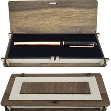 MiraLive Deri Kutulu Bakır Roller Kalem