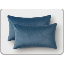 Ayzen Home 2li Kadıfe Kırlent Kılıfı Düz Renk 30X50 cm