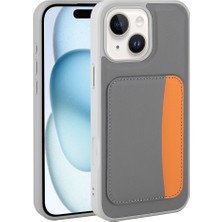 Başkenttekno iPhone 13 Uyumlu Kartlıklı Süni Deri X-Kart Cüzdan Silikon Kapak