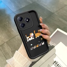 Ucuc Realme C63 4G/C61 Uyumlu Siyah Silikon Kılıf Darbeye Dayanıklı Kamera Korumalı