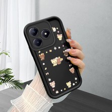 Ucuc Realme C63 4G/C61 Uyumlu Siyah Silikon Kılıf Darbeye Dayanıklı Kamera Korumalı