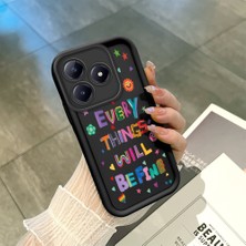 Ucuc Realme C63 4G/C61 Uyumlu Siyah Silikon Kılıf Darbeye Dayanıklı Kamera Korumalı