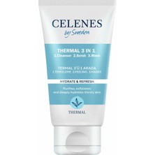 Celenes By Sweden Thermal 3'ü 1 Arada Yüz Maskesi 150 ml Derinlemesine Temizleyici ve Peeling