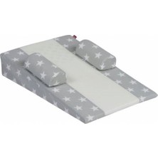 Moje 65 x 95 cm Gri Çok Amaçlı Reflü Yastığı Pamuk Malzeme ile Ergonomik Destek Sunar