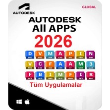 Autodesk Apps Tüm Uygulamar 2026 - Pc/mac Uyumlu 1 Cihaz 1 Yıl (Mail Adresinize Tanımlanır)