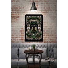 Şehber Tekli, Dikey, Kanvas, Dekoratif, Duvar, Tablosu , Kahve, Kafeterya, Coffe Shop,