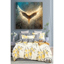 Şehber Tekli Kare Kanvas Duvar Tablosu Salon Yatak Odası Mutfak Kafe Ofis Anka Kuşu Illüstrasyon