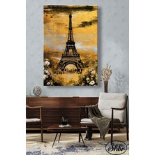 Şehber Tekli Dikey Kanvas Dekoratif Duvar Tablosu Salon Yatak Odası Mutfak Kafe Ofis Eyfel Kulesi