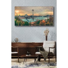 Şehber Tekli Yatay Kanvas Dekoratif Duvar Tablosu Salon Yatak Odası Mutfak Kafe Ofis Boğaz Köprüsü