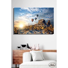 Şehber Tekli, Yatay, Kanvas, Dekoratif, Duvar, Tablosu , Kapadokya'da Gün Doğumu,