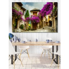 Şehber Tekli, Yatay, Kanvas, Dekoratif, Duvar, Tablosu , Alaçatı, Begonvil Sokağı,