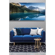 Şehber Tekli Yatay Kanvas Duvar Tablosu Salon Yatak Odası Mutfak Kafe Ofis Emerald Gölü