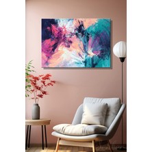 Şehber Modern Soyut Renk Karnavalı Duvar Tablosu Yatay Kanvas Tekli Salon Mutfak Yatakodası