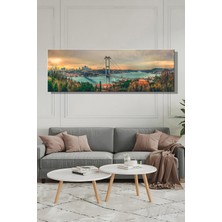 Şehber Istanbul Boğazı Manzara Dekoratif Kanvas Tablo Panaromik Yatay Duvar Dekoru Salon Mutfak Yatakodası