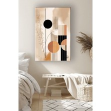 Şehber Tekli Dikey Kanvas Tablo Bohem Tasarım Modern Minimalist Doğal Renkler Kanvas Duvar Tablosu