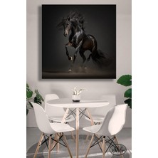 Şehber Tekli Kare Kanvas Dekoratif Duvar Tablosu Salon Yatak Odası Mutfak Kafe Ofis At Tablosu