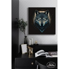 Şehber Tekli Kare Kanvas Dekoratif Duvar Tablosu Salon Yatak Odası Mutfak Ofis Bozkurt Portre