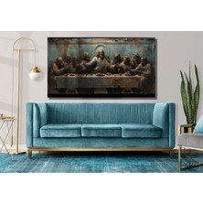 Şehber Tekli, Yatay, Kanvas, Dekoratif, Duvar, Tablosu, Philippe De Champaigne, Son Akşam Yemeği,