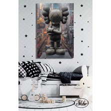 Şehber Tekli Dikey Kanvas Dekoratif Duvar Tablosu Kaws Anime Karakter Çocuk Odası Oyun Odası