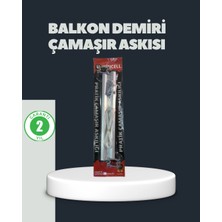 Pazarcan Mey Ithalat® Balkon Demiri Çamaşır Askısı Kare Demirlere Dayanıklı Tasarım