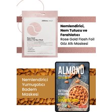 Dermal 3 Katmanlı Rose Gold Göz Maske ve Nemlendirici, Yumuşatıcı, Pamuk Badem Maske Seti