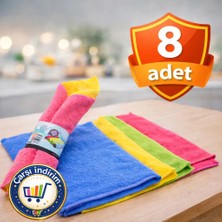 Nistabolje 8 Adet Mikrofiber Genel Temizlik ve Toz Bezi