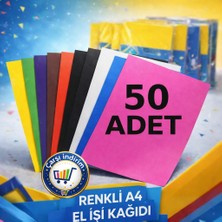 Nistabolje 50 Adet A4 Elişi Kağıdı Karışık Renk
