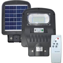 Horoz 50W Siyah LED Solar Güneş Enerjili Lamba Sokak Armatür Beyaz Işık