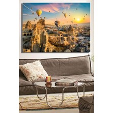 Şehber Tekli, Yatay, Kanvas, Dekoratif, Duvar, Tablosu , Kapadokya, Gün Doğumu Balon Turu,