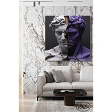 Şehber Tekli Kare Kanvas Salon Yatak Odası Mutfak Ofis Duvar Tablosu Mitoloji Heykel Illüstrasyon