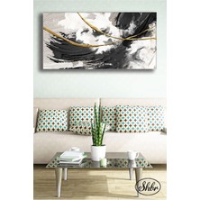 Şehber Tekli Yatay Kanvas Duvar Tablosu Salon Yatak Odası Kafe Ofis Yağlı Boya Efekt Soyut Sanat