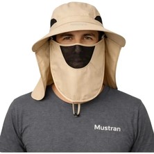 Mustran Uv Korumalı Sök Tak Maskeli Unisex Enseli Şapka Sinek Koruyucu Tarla Balıkçı Kamp Outdoor Plaj