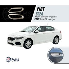 Fams Otomotiv Fiat Egea Krom Sinyal Çerçevesi 2 Parça 2015 Üzeri Paslanmaz Çelik
