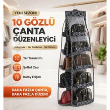 Morport Premium Leoparlı 10 Cepli Dolap Içi Çanta Ayakkabı Düzenleyici Organizer