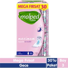 Molped Anatomik Gece Ped Mega Fırsat 30 Adet