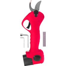 Moonshop Alman 288 Vf  Kömürsüz Motor Akülü Bağ Makası Dal Budama Kesme Makası Makinesi Çantalı Mavi