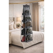 Mor Bebe Premium Leoparlı 10 Cepli Dolap Içi Çanta Ayakkabı Düzenleyici Organizer