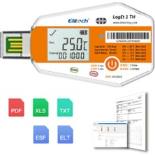 Elitech Loget 1 Th Tek Kullanımlık Sıcaklık Nem Kayıt Cihazı Datalogger