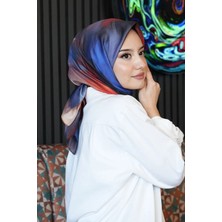 Afvente Abstrakt Desen Kırmızı Soft Pamuk Eşarp - Bordo-Krem