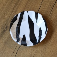 Gültaş Melamin Melamin Çay Tabağı 100 Adet Desen : Siyah Zebra