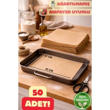 Broken Stone 50 Adet Craft Kesilmiş Pişirme Kağıdı 37 x 42 cm Ağartılmamış Doğal Pişirme Kağıdı-En Iyi Mutfak Yardımcısı