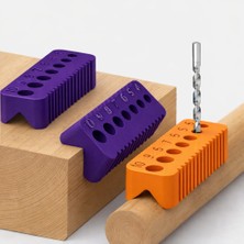 Muraytekno-Matkap Delme Kılavuzu 2'li –mor+Turuncu- Plastik Gövde – Düz ve Hassas Delik Açma Aparatı